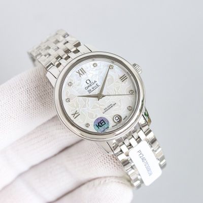 Omega De Ville 32.7MM 2500 Movement Stainless Steel Silver Strap Sapphire Glass Watch